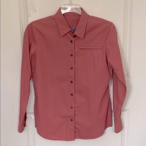 Duluth Trading Co. Dusty Pink Button-Up Shirt Medium